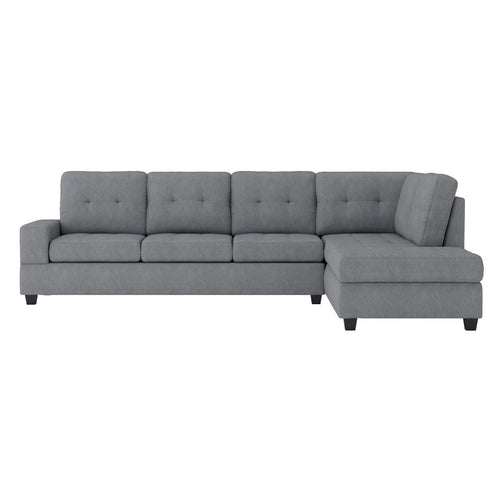 2 Pc Reversible Sectional, Dark Gray