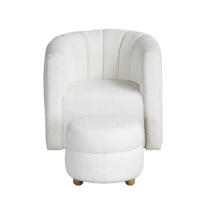 Swivel Chair with Ottoman 1260WH