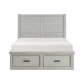 California King Platform Bed with Storage Footboard and Side Rails 1337K-1CK*