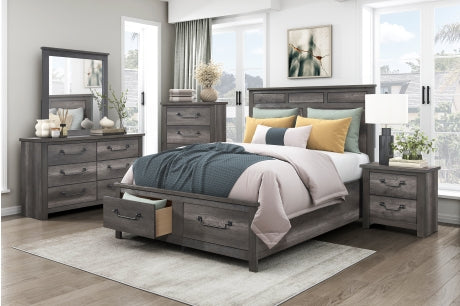 1342 Bedroom Lenior Collection - 4pc Set (QB+NS+DR+MR)