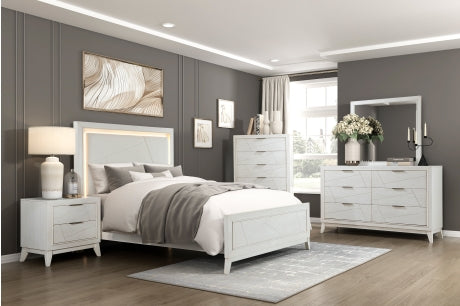 1355 Bedroom Asteria Collection - 4pc Set (QB+NS+DR+MR)