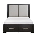 Queen Platform Bed with Footboard Storage 1381-1*