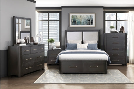 1381 Bedroom Gilbert Collection - Queen Platform Bed with Foot