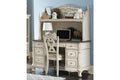 1386NW Office Cinderella Collection - Writing Desk with Hutch