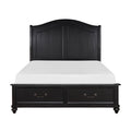 Queen Platform Bed with Footboard Storage 1420-1*