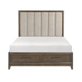 Queen Platform Bed with Footboard Storage 1422N-1*