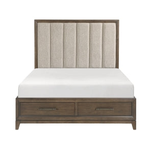 Queen Platform Bed with Footboard Storage 1422N-1*