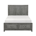 Queen Platform Bed with Footboard Storage 1450-1*