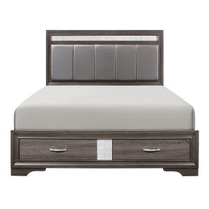 California King Platform Bed with Footboard Storage 1505K-1CK*