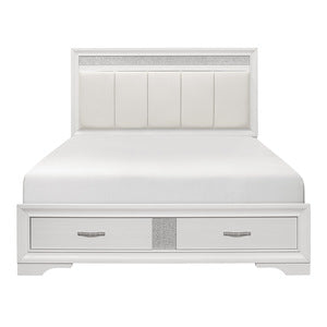 California King Platform Bed with Footboard Storage 1505WK-1CK*