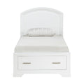 Twin Platform Bed with Footboard Storage 1520WHT-1*
