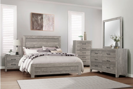 1534GY Bedroom Corbin Collection - 4pc Set (QB+NS+DR+MR)