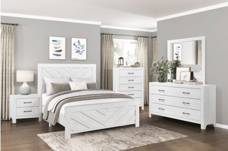 1534NPWH Bedroom Corbin Collection - 4pc Set (QB+NS+DR+MR)