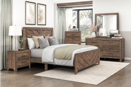 1534NP Bedroom Corbin Collection - 4pc Set (QB+NS+DR+MR)