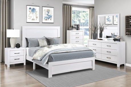 1534WH Bedroom Corbin Collection - 4pc Set (QB+NS+DR+MR)