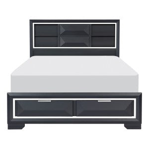 California King Platform Bed with Footboard Storage 1553K-1CK*