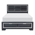 Queen Platform Bed with Footboard Storage 1553-1*
