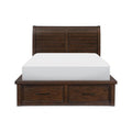 Queen Platform Bed with Storage Footboard and Side Rails 1559-1*