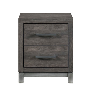 5 Pc Set Queen Wall Bed, Dark Gray