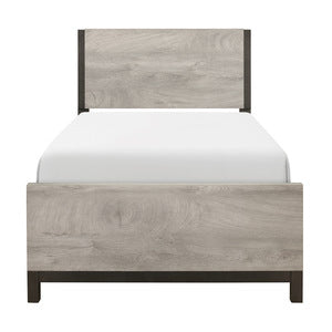 5 Pc Set Twin Wall Bed, Gray
