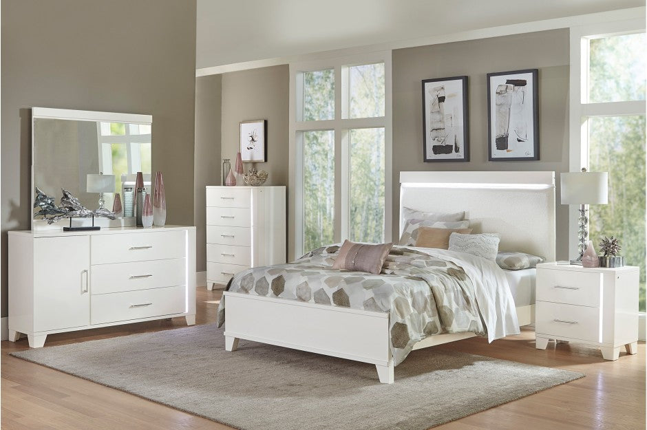 1678W Bedroom Kerren Collection - Queen Bed, LED Lighting