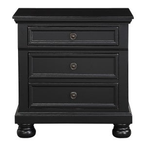 Night Stand, Hidden Drawer 1714BK-4