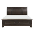 Eastern King Platform Bed with Footboard Storage 1718KGY-1EK*