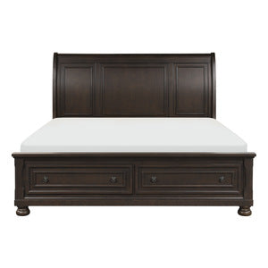 Eastern King Platform Bed with Footboard Storage 1718KGY-1EK*