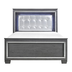 California King Bed, LED Lighting 1916KGY-1CK*