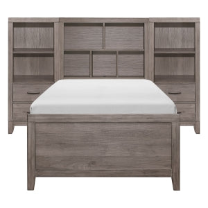 4pc Set Twin Wall Bed with Toy Boxes (TB+2PNS+TFT) 2042NBT*WBT