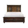 Full Sleigh Platform Bed with Footboard Storage 2159F-1*
