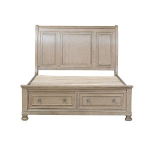 Eastern King Platform Bed with Footboard Storage 2259KGY-1EK*