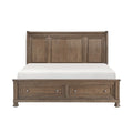 Queen Platform Bed with Footboard Storage 2259BR-1*