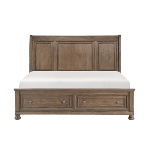 Queen Platform Bed with Footboard Storage 2259BR-1*