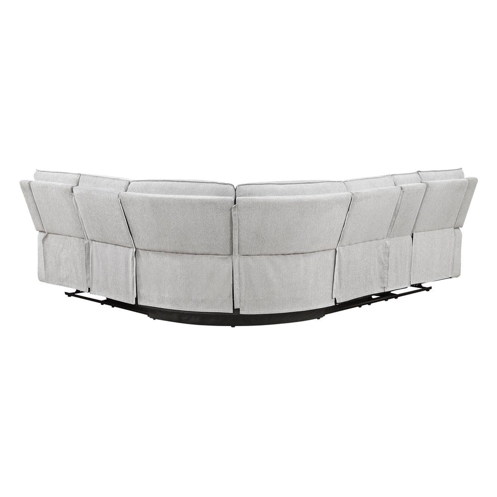 3 Pc Reclining Sectional, Gray