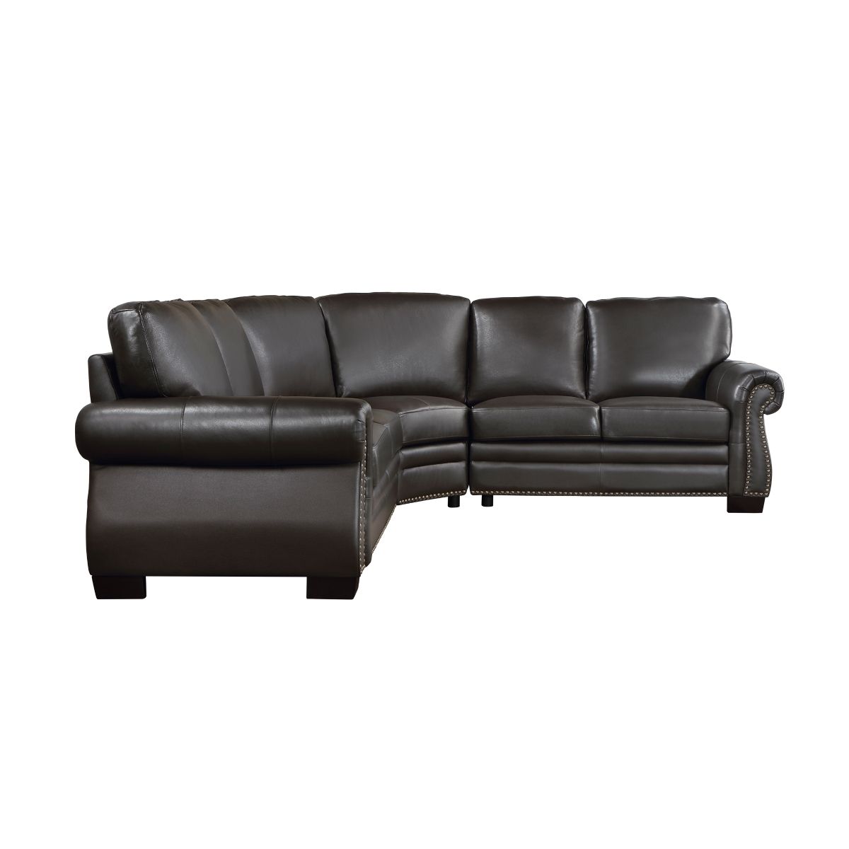 3 Pc Sectional, Dark Brown