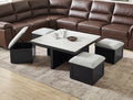 MARTA COF TBL W/4 STORAGE OTTOMANS