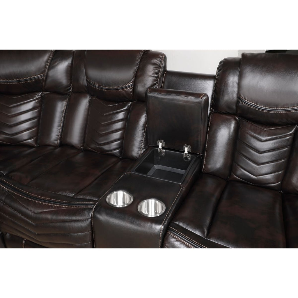 3 Pc Power Reclining Sectional, Black