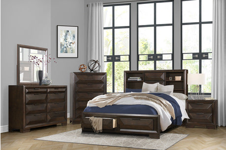 1753 Bedroom Chesky Collection - 4pc Set (QB+NS+DR+MR)