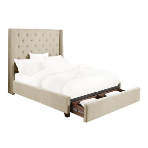 Queen Platform Bed with Storage Footboard 5877BE-1DW*