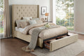 5877BE-DW Bedroom Fairborn Collection - Queen Platform Bed with Stor