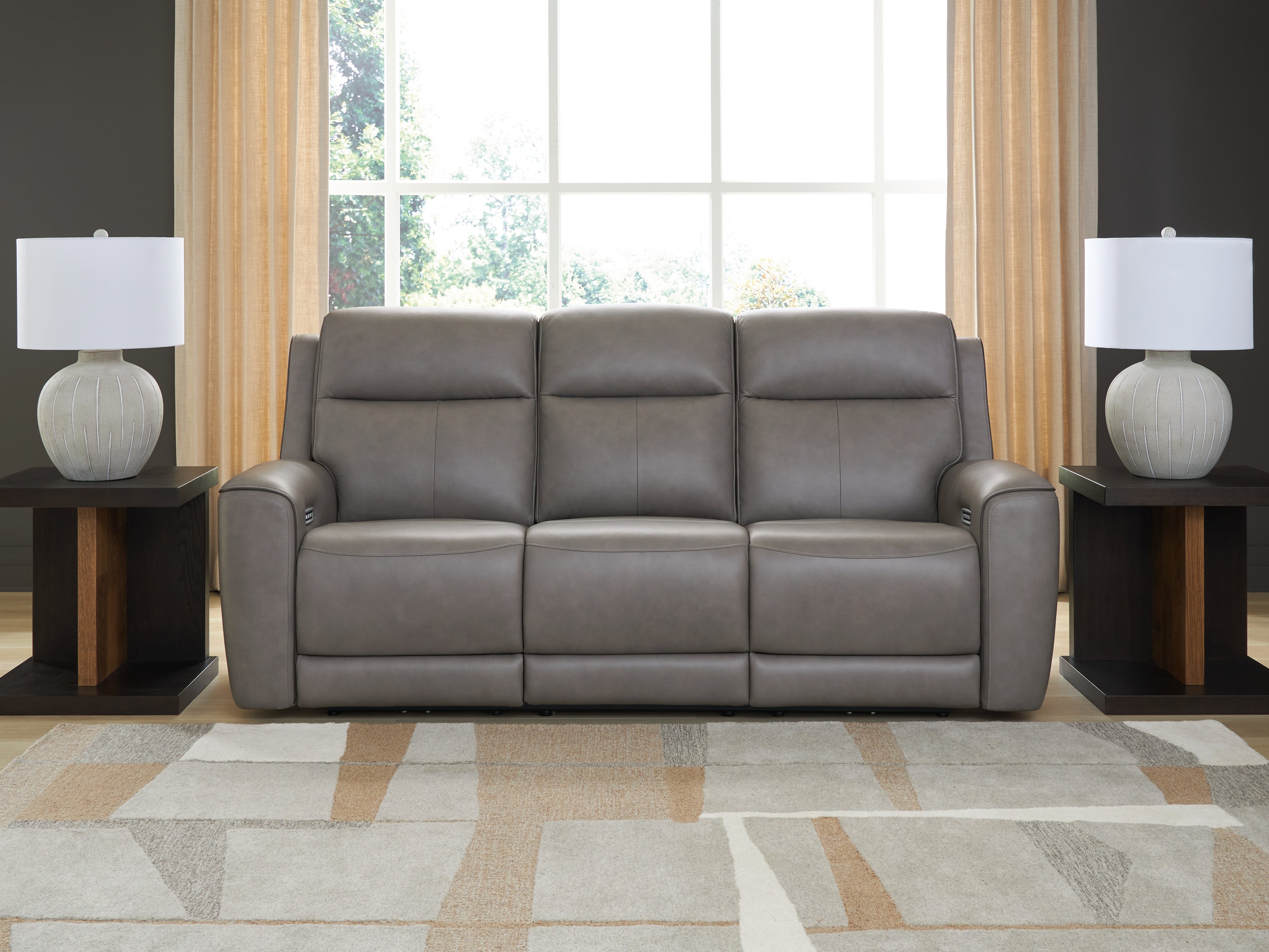 5Z-Comfort Coin Power Reclining Sofa with ADJ Headrest