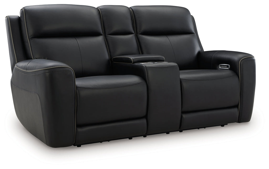 5Z-Comfort Onyx Power Reclining Loveseat/CON/ADJ HDRST