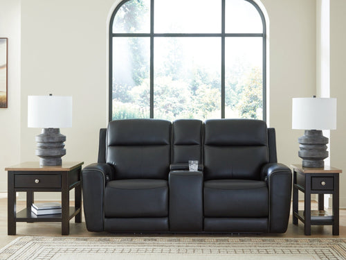 5Z-Comfort Onyx Power Reclining Loveseat/CON/ADJ HDRST