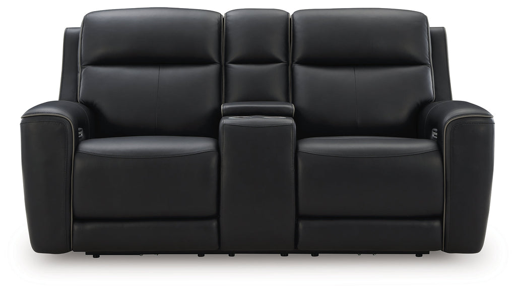 5Z-Comfort Onyx Power Reclining Loveseat/CON/ADJ HDRST