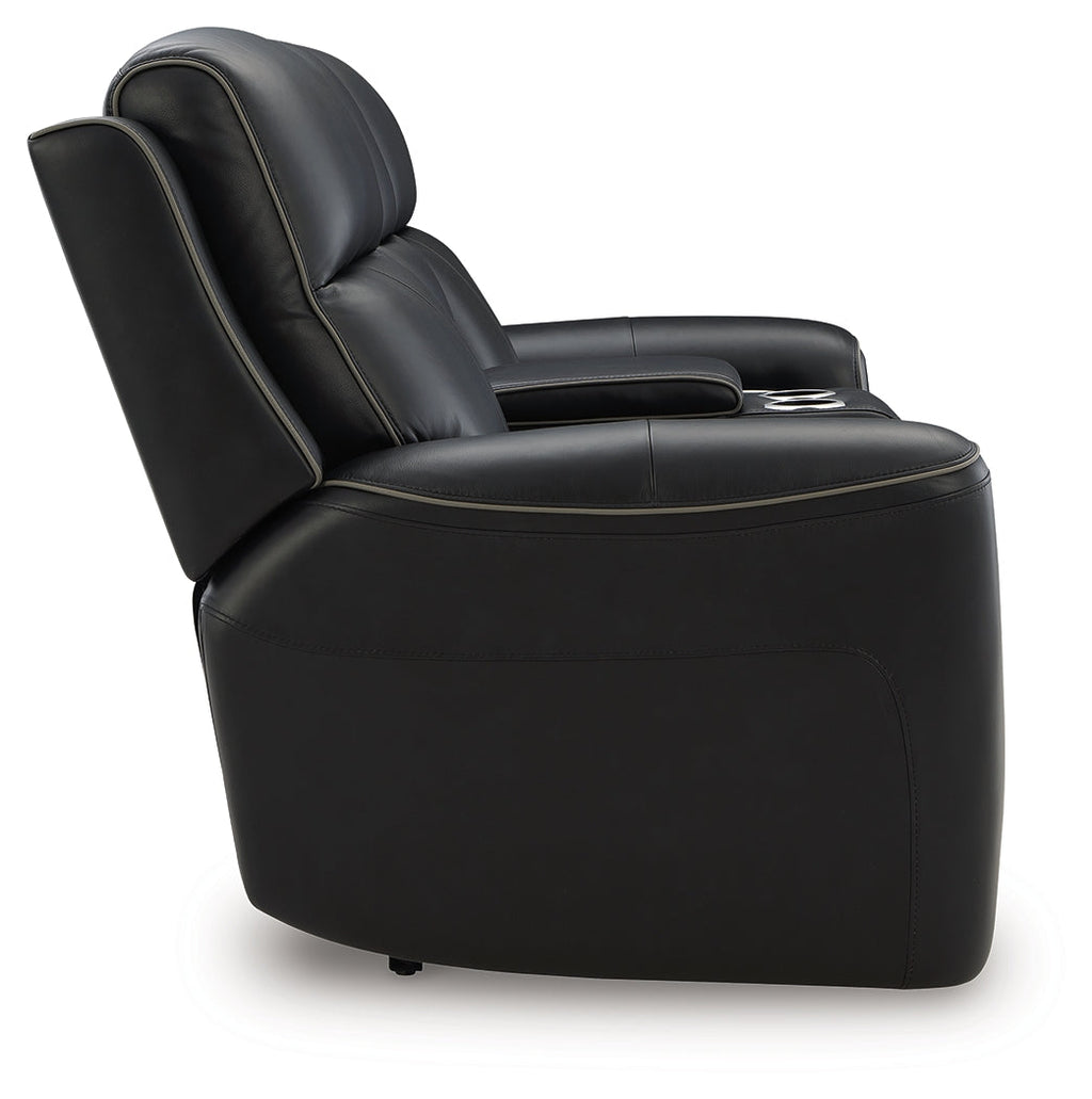 5Z-Comfort Onyx Power Reclining Loveseat/CON/ADJ HDRST
