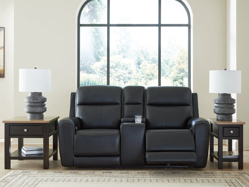 5Z-Comfort Onyx Power Reclining Loveseat/CON/ADJ HDRST