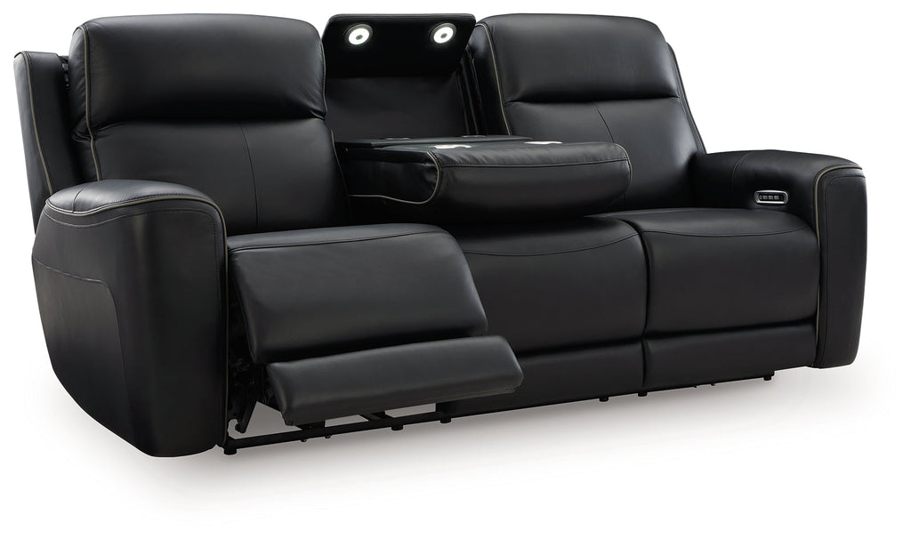 5Z-Comfort Onyx Power Reclining Sofa with ADJ Headrest