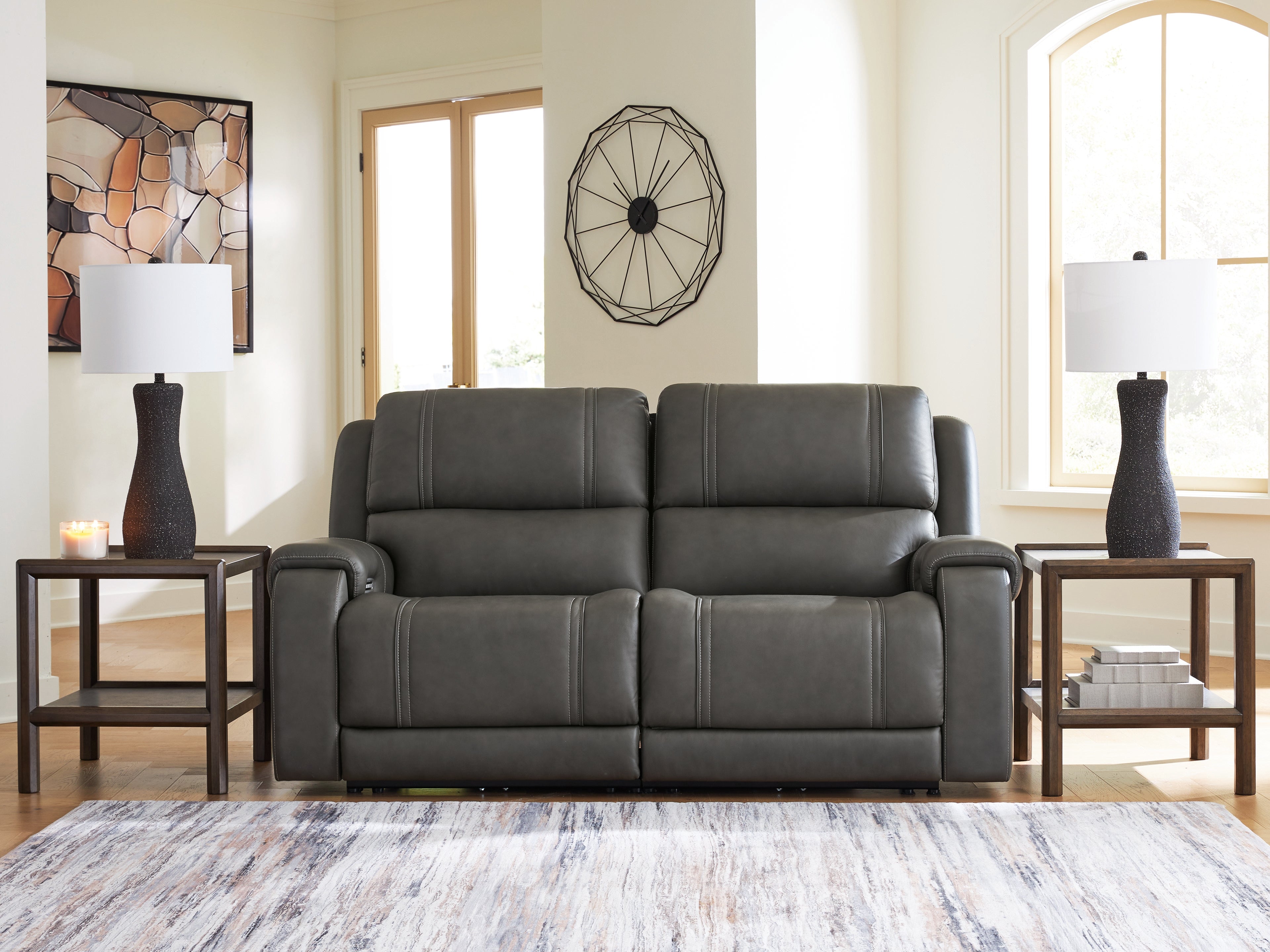 5Z - Pittson Anchor 2-Piece Power Reclining Sectional Loveseat