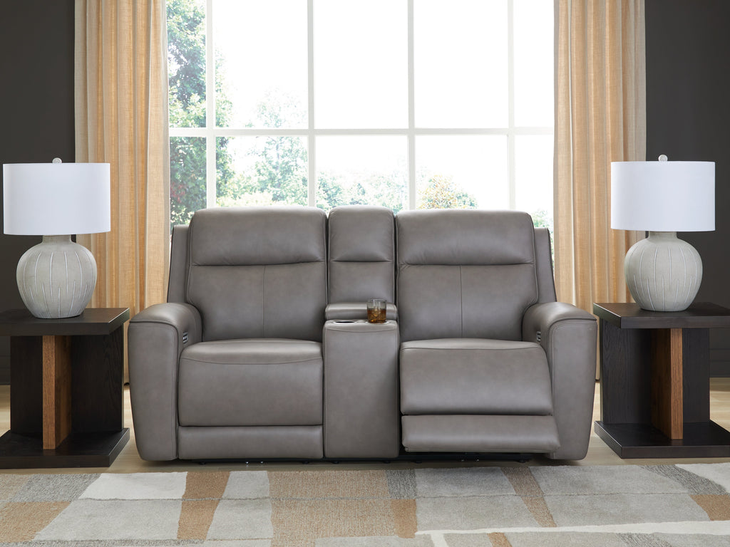 5Z-Relaxation Coin Power Reclining Loveseat with Console